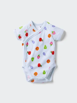 Baby Baby Resimli Kitap Koleksiyonu Kısa Kolları Olan Tulum | Önden Açık | Tırtıl