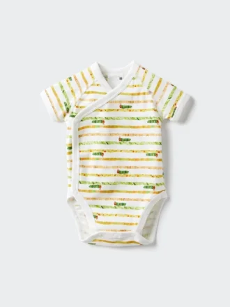 Baby Baby Resimli Kitap Koleksiyonu Kısa Kolları Olan Tulum | Önden Açık | Tırtıl
