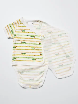 Baby Baby Resimli Kitap Koleksiyonu Kısa Kolları Olan Tulum | Önden Açık | Tırtıl