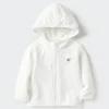 Bebek UV Korumalı File Kapüşonlu Sweatshirt