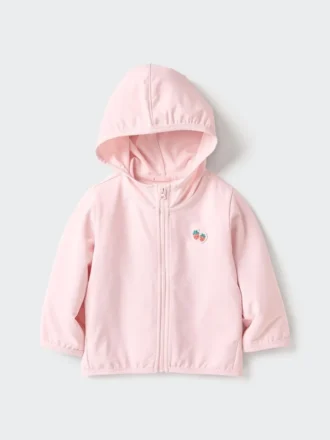 Bebek UV Korumalı File Kapüşonlu Sweatshirt