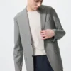 Erkek AirSense Houndstooth Blazer Ceket | Yün Benzeri