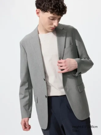 Erkek AirSense Houndstooth Blazer Ceket | Yün Benzeri