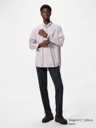 Erkek Broadcloth Gömlek | Düğmeli | Kareli