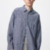 Erkek Chambray Ceket Gömlek Erkek Chambray Ceket Gömlek