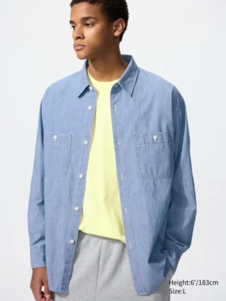 Erkek Chambray Ceket Gömlek