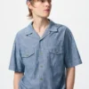 Erkek Chambray Oversized Gömlek