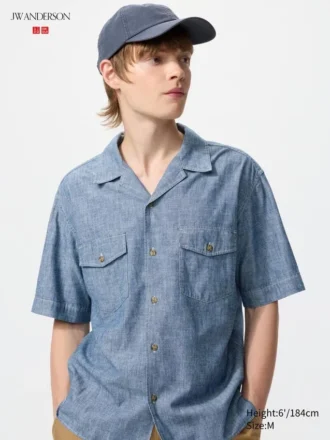 Erkek Chambray Oversized Gömlek