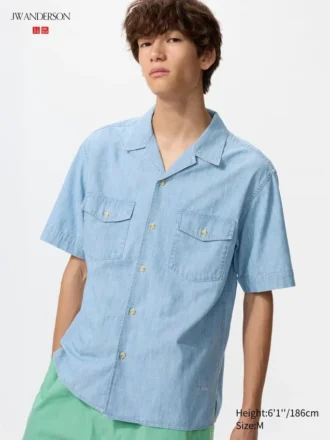 Erkek Chambray Oversized Gömlek