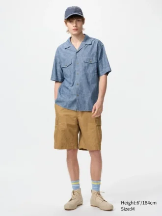Erkek Chambray Oversized Gömlek