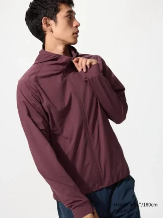 Erkek DRY-EX UV Korumalı Tam Fermuarlı Kapüşonlu Sweatshirt