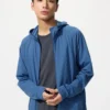 Erkek DRY-EX UV Korumalı Tam Fermuarlı Kapüşonlu Sweatshirt