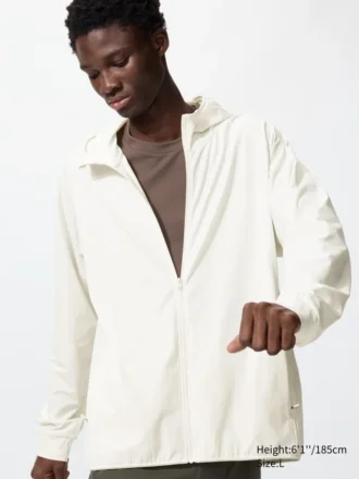 Erkek DRY-EX UV Korumalı Tam Fermuarlı Kapüşonlu Sweatshirt