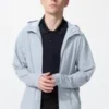 Erkek DRY-EX UV Korumalı Tam Fermuarlı Kapüşonlu Sweatshirt