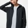 Erkek DRY-EX UV Korumalı Tam Fermuarlı Kapüşonlu Sweatshirt