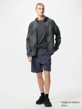 Erkek DRY-EX UV Korumalı Tam Fermuarlı Kapüşonlu Sweatshirt | Baskı