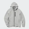 Erkek Dry Stretch Sweat Tam Fermuarlı Kapüşonlu Sweatshirt