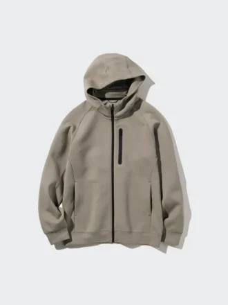Erkek Dry Stretch Sweat Tam Fermuarlı Kapüşonlu Sweatshirt