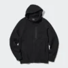 Erkek Dry Stretch Sweat Tam Fermuarlı Kapüşonlu Sweatshirt