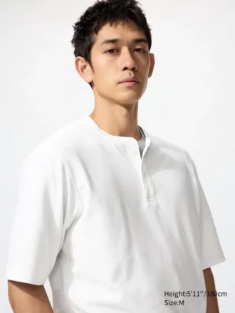 Erkek Dry Waffle Henley Tişört