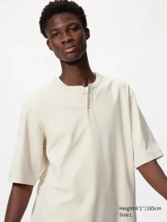 Erkek Dry Waffle Henley Tişört