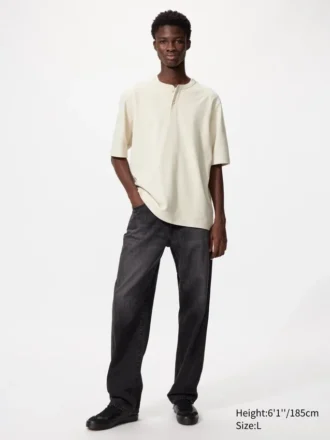 Erkek Dry Waffle Henley Tişört