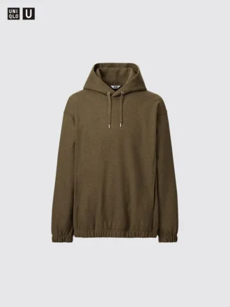 Erkek Fırçalanmış Jersey Uzun Kollu Kapüşonlu Sweatshirt