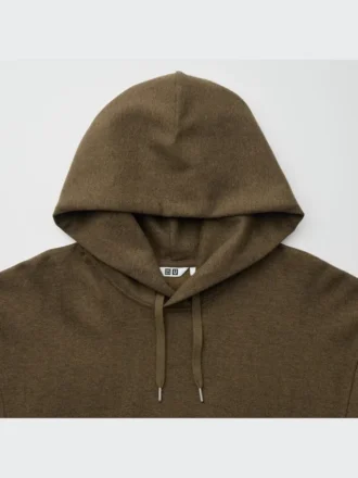 Erkek Fırçalanmış Jersey Uzun Kollu Kapüşonlu Sweatshirt