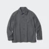 Erkek Fırçalanmış Twill Ceket Gömlek