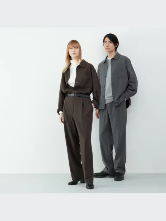 Erkek Fırçalanmış Twill Ceket Gömlek