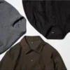 Erkek Fırçalanmış Twill Ceket Gömlek