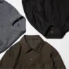 Erkek Fırçalanmış Twill Ceket Gömlek