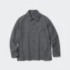 Erkek Fırçalanmış Twill Ceket Gömlek