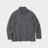Erkek Fırçalanmış Twill Ceket Gömlek