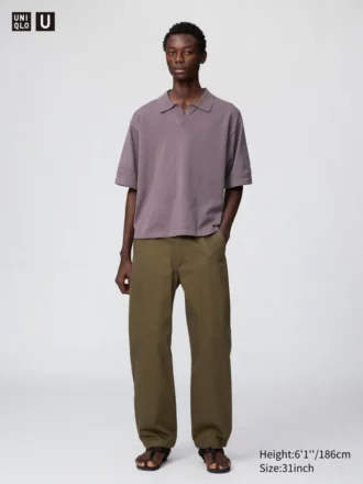 Erkek Geniş Chino Pantolonlar