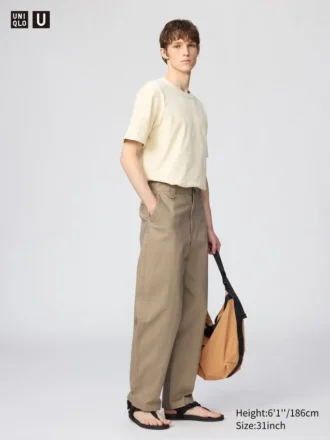 Erkek Geniş Chino Pantolonlar