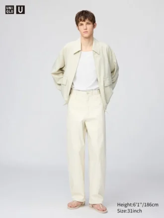 Erkek Geniş Chino Pantolonlar