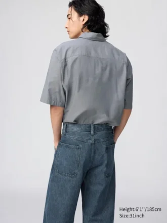 Erkek Geniş Konik Paça Kot Pantolon