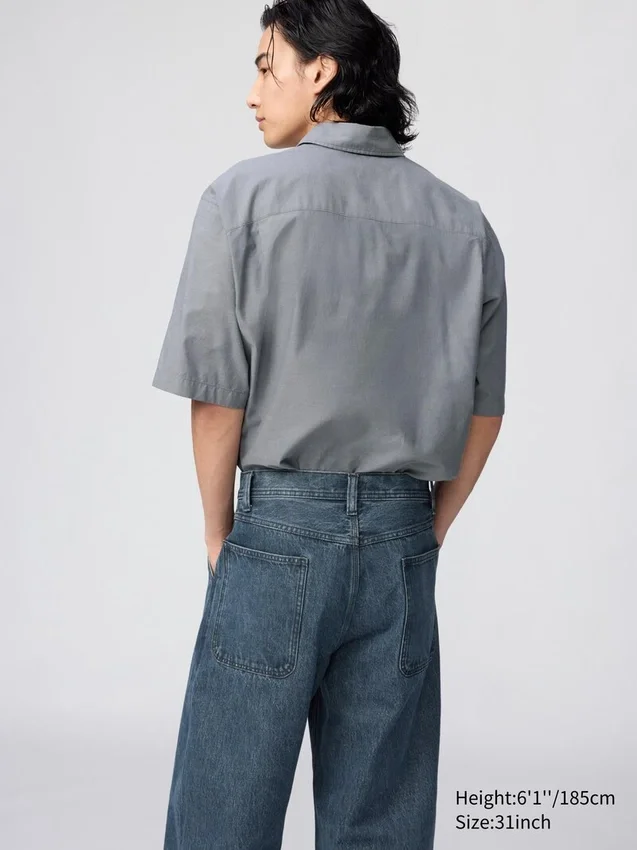 Erkek Geniş Konik Paça Kot Pantolon Erkek Geniş Konik Paça Kot Pantolon