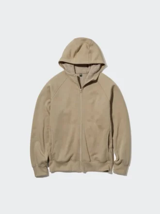 Erkek HEATTECH Pile Astarlı Tam Fermuarlı Kapüşonlu Sweatshirt