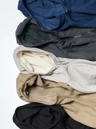 Erkek HEATTECH Pile Astarlı Tam Fermuarlı Kapüşonlu Sweatshirt