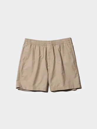 Erkek Keten Karışımlı Rahat Şortlar | 5″