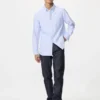Erkek Oxford Slim Gömlek | Çizgili