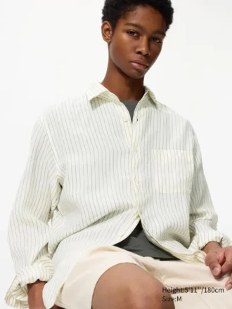 Erkek Premium Linen Gömlek | Çizgili