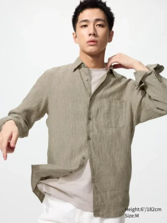 Erkek Premium Linen Gömlek | Çizgili