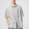 Erkek Premium Linen Oversized Gömlek | Kısa Kollar