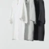 Erkek Premium Linen Oversized Gömlek | Kısa Kollar