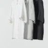 Erkek Premium Linen Oversized Gömlek | Kısa Kollar
