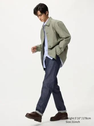 Erkek Slim Straight Kot Pantolonlar | Selvedge