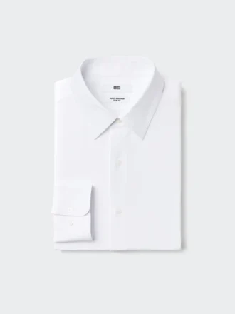 Erkek Süper Ütü Gerektirmeyen Jersey Slim Gömlek | Normal Yaka